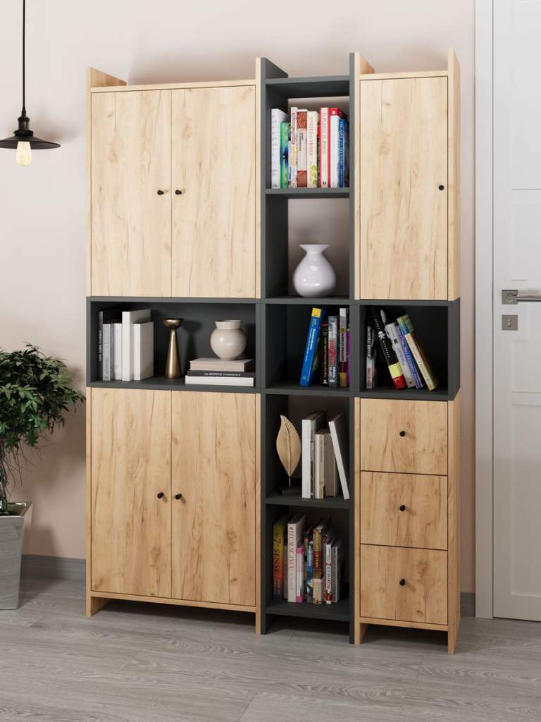 Набор стеллажей №1 дуб золотой